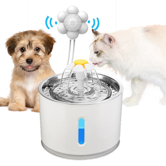 Motion Activated LED Pet Drinking Fountain