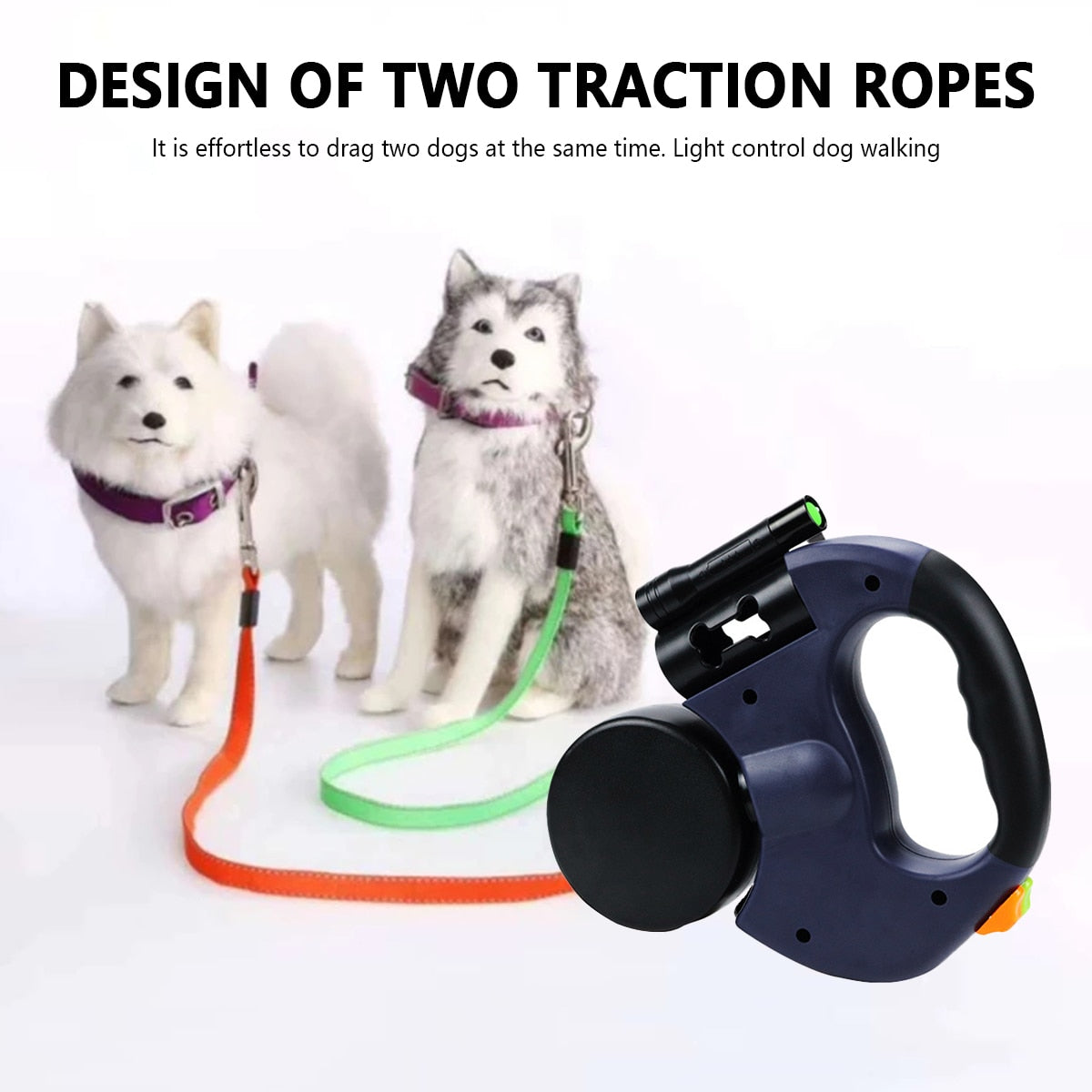 Automatic Dual Retractable Dog Leash | Link's Basement